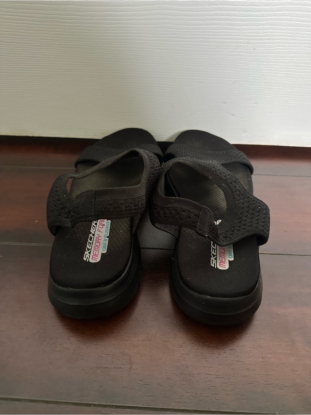 Size 11 Skechers Women’s Dual-Lite Memory Foam Slingback Sandals Black Comfort - Picture 4 of 8
